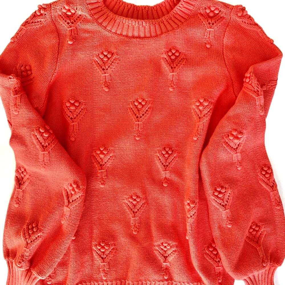 | cammie bobble pointelle sweater • sherbert | - Picture 6 of 9